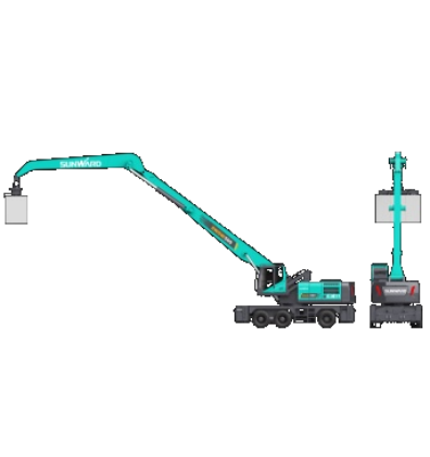 作业幅度达18米,山河智能首台轮式抓料机成功下线