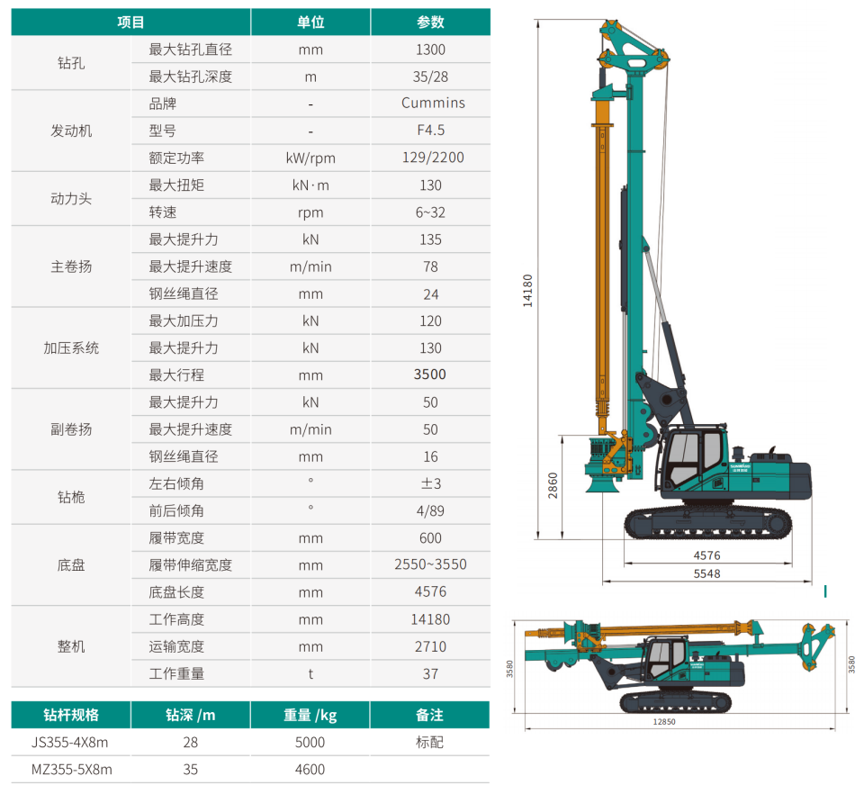 SWDM130F 小型多功能旋挖钻机