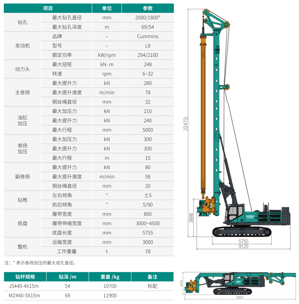 中型多功能旋挖钻机